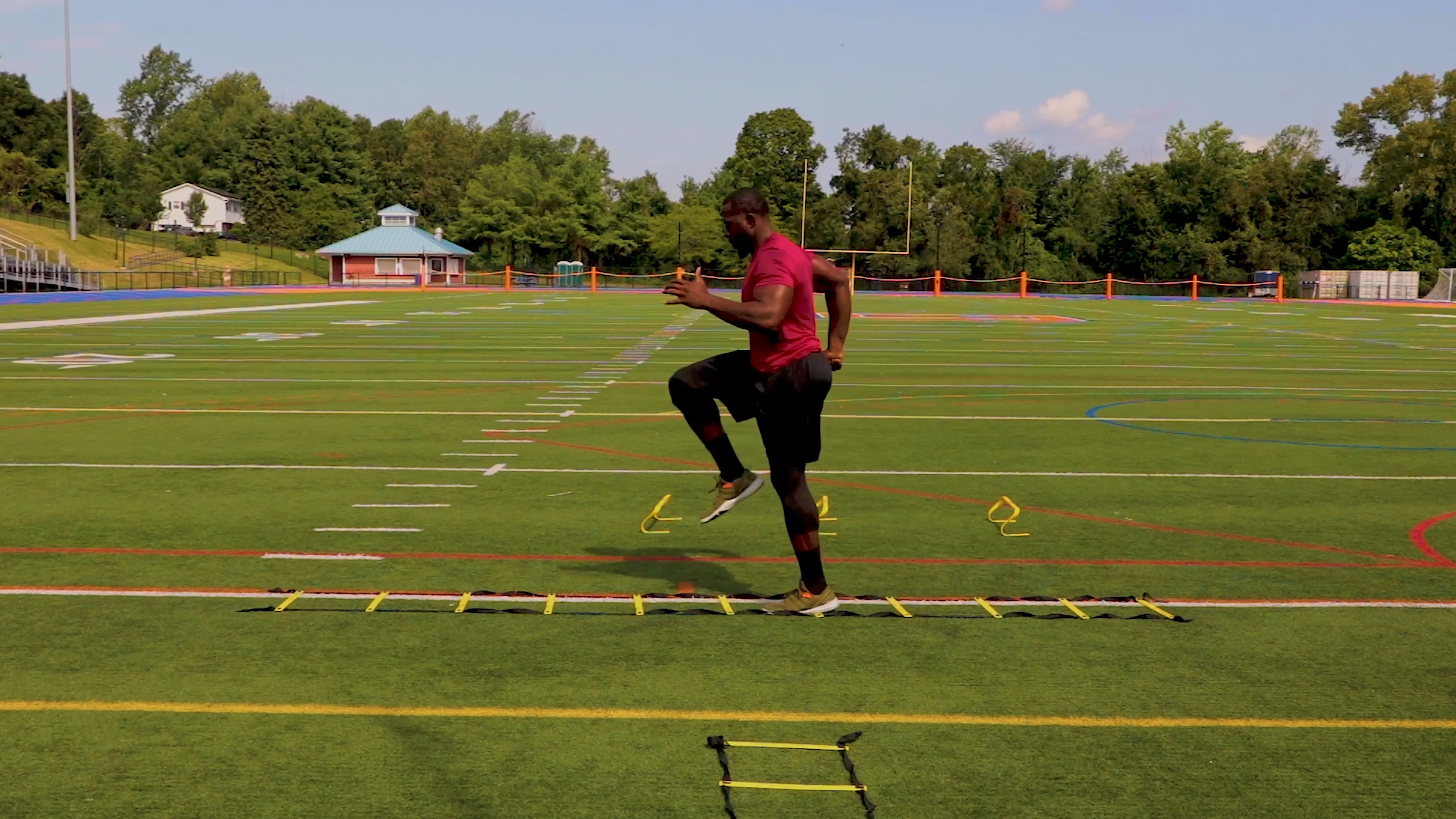 Ladder Drills 2 feet in High Knee