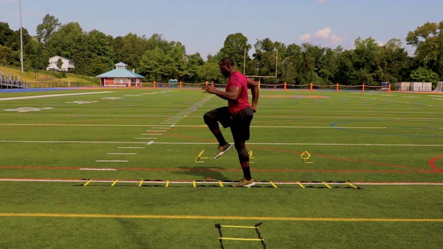 Ladder Drills 2 feet in High Knee