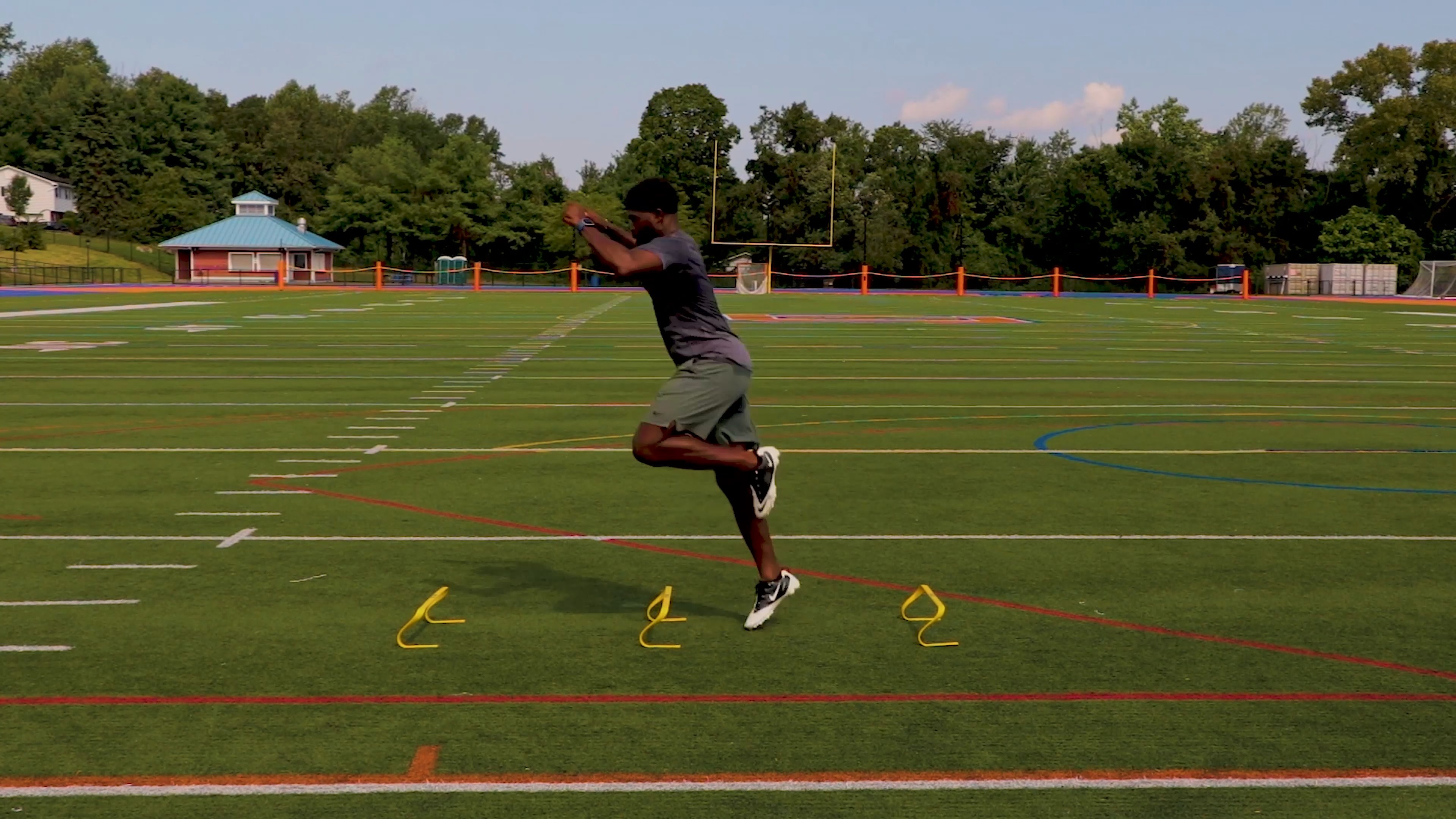 One Leg multi direction hurdle hop