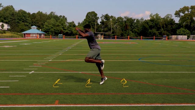 One Leg multi direction hurdle hop