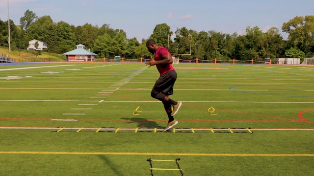 Ladder Drills 1 leg forward hops
