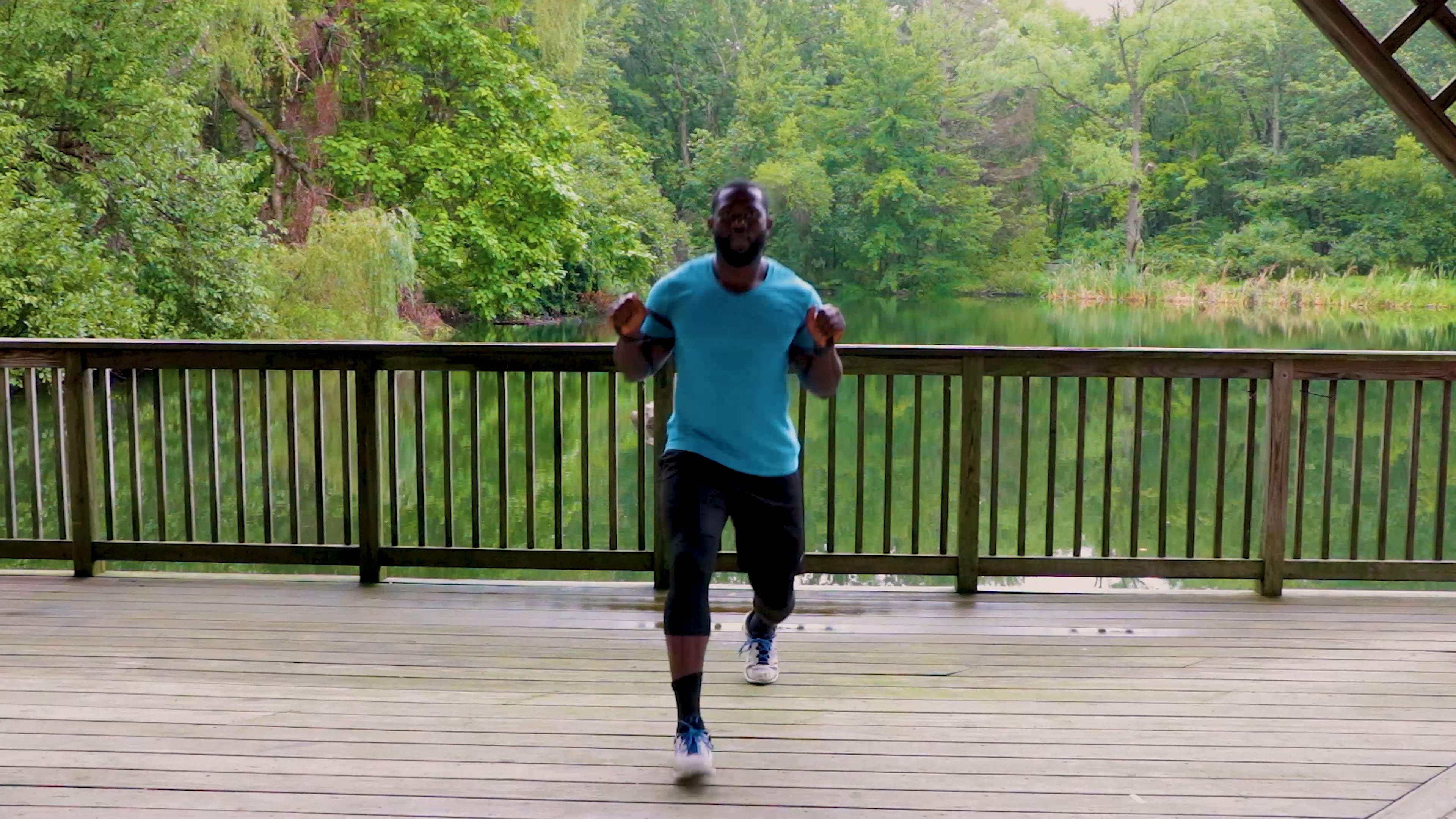 Forward Lunge w Chest Press