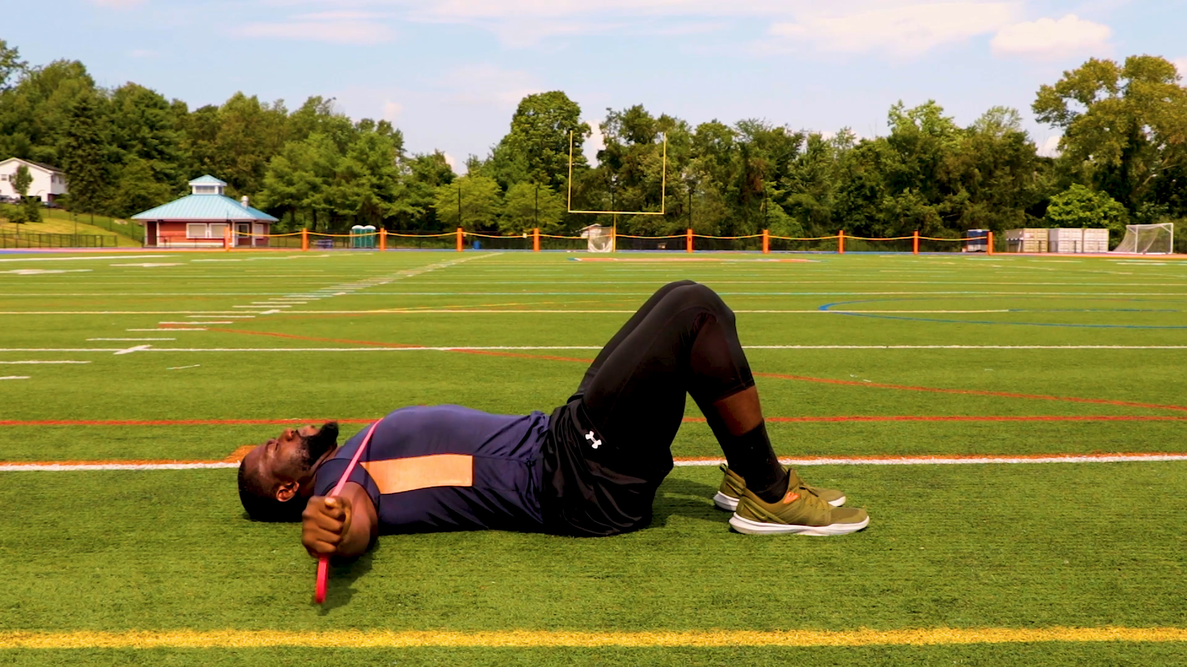 Supine Band Pull Apart