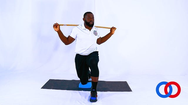 Half Kneeling Rotation with Dowel Left