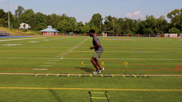 Ladder Drills in Out Lateral Toe Tap