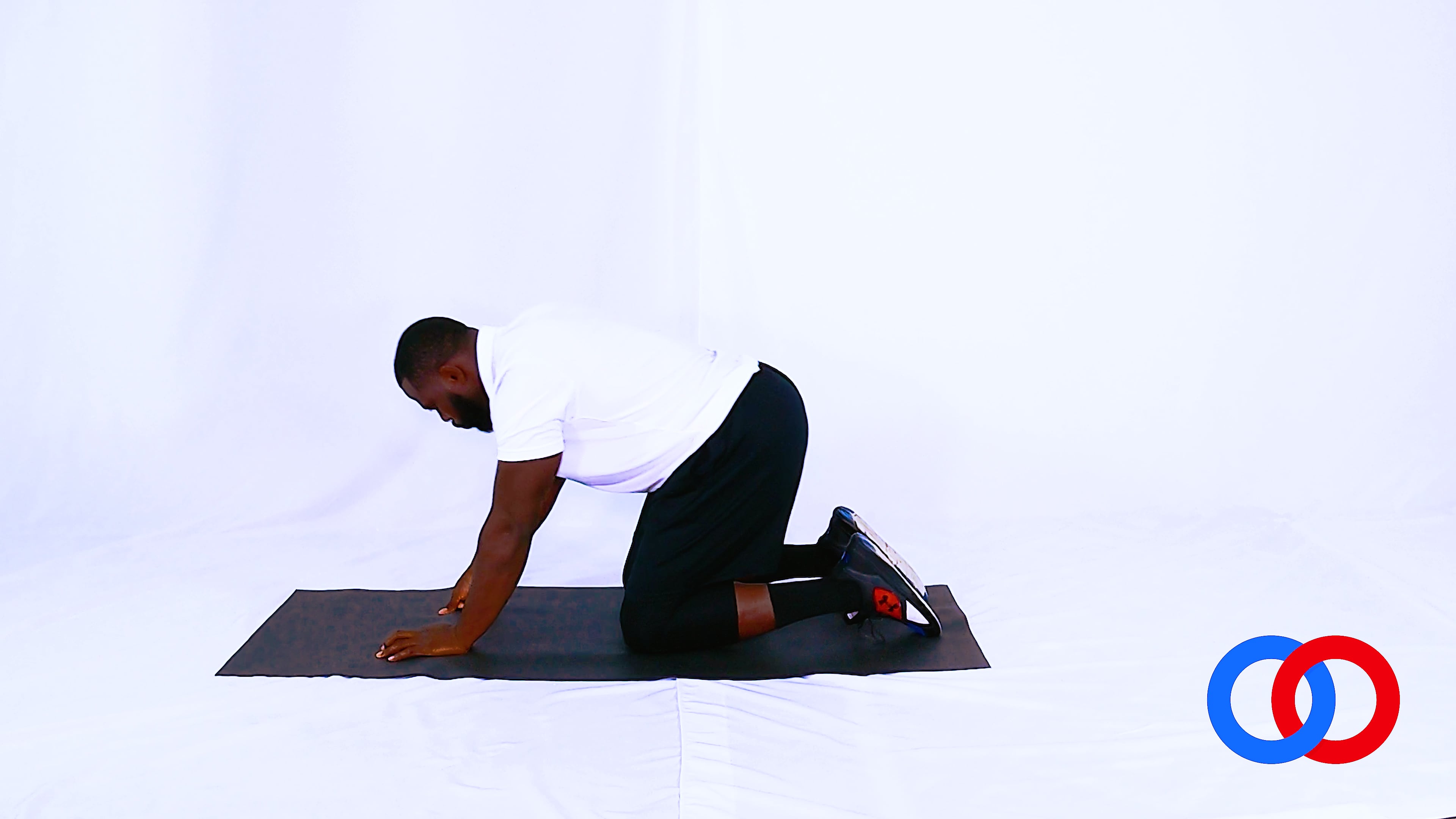 Quadruped T-Spine Rotation Lumbar Locked Left