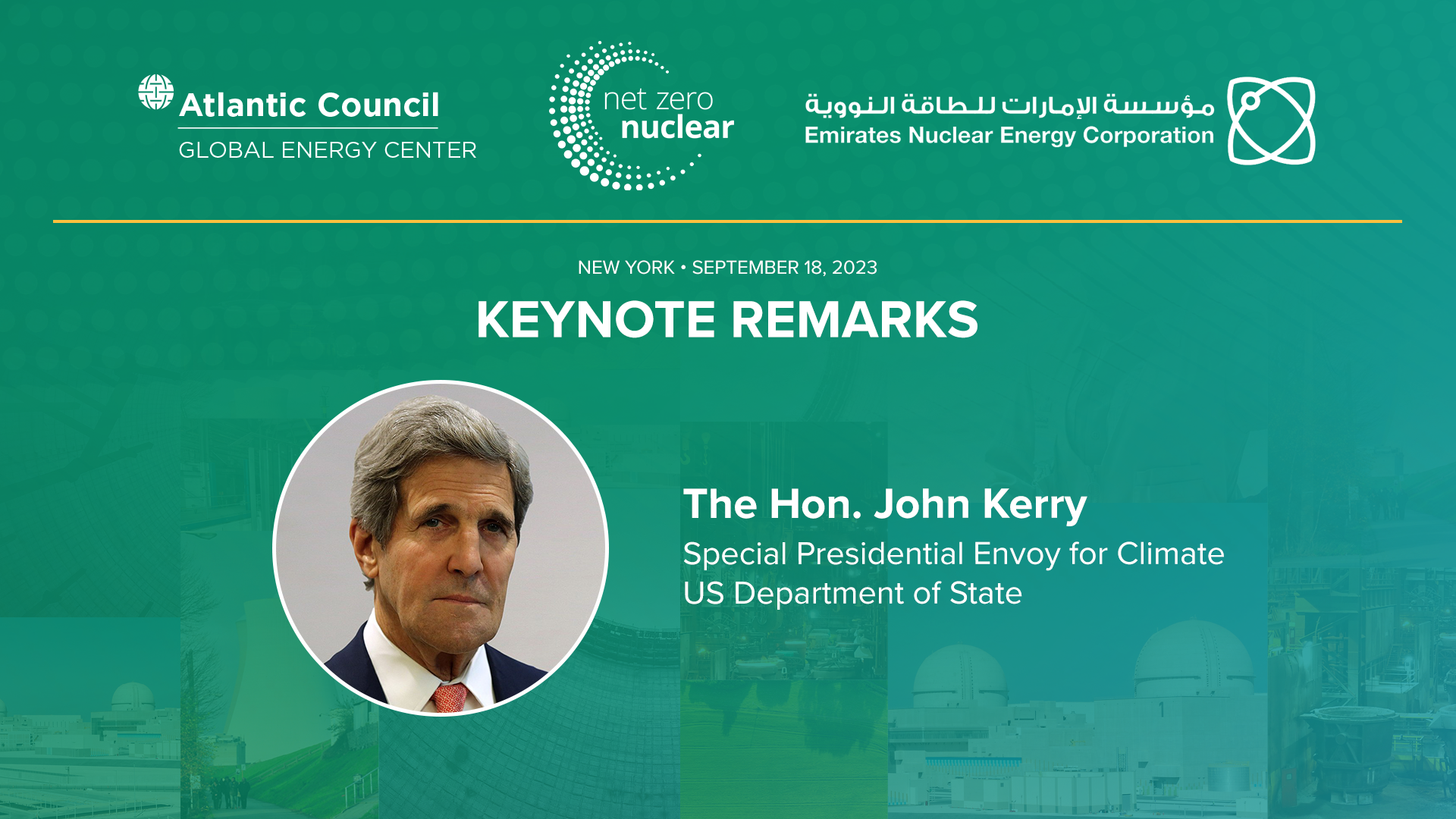 Keynote remarks by Special Climate Envoy John Kerry