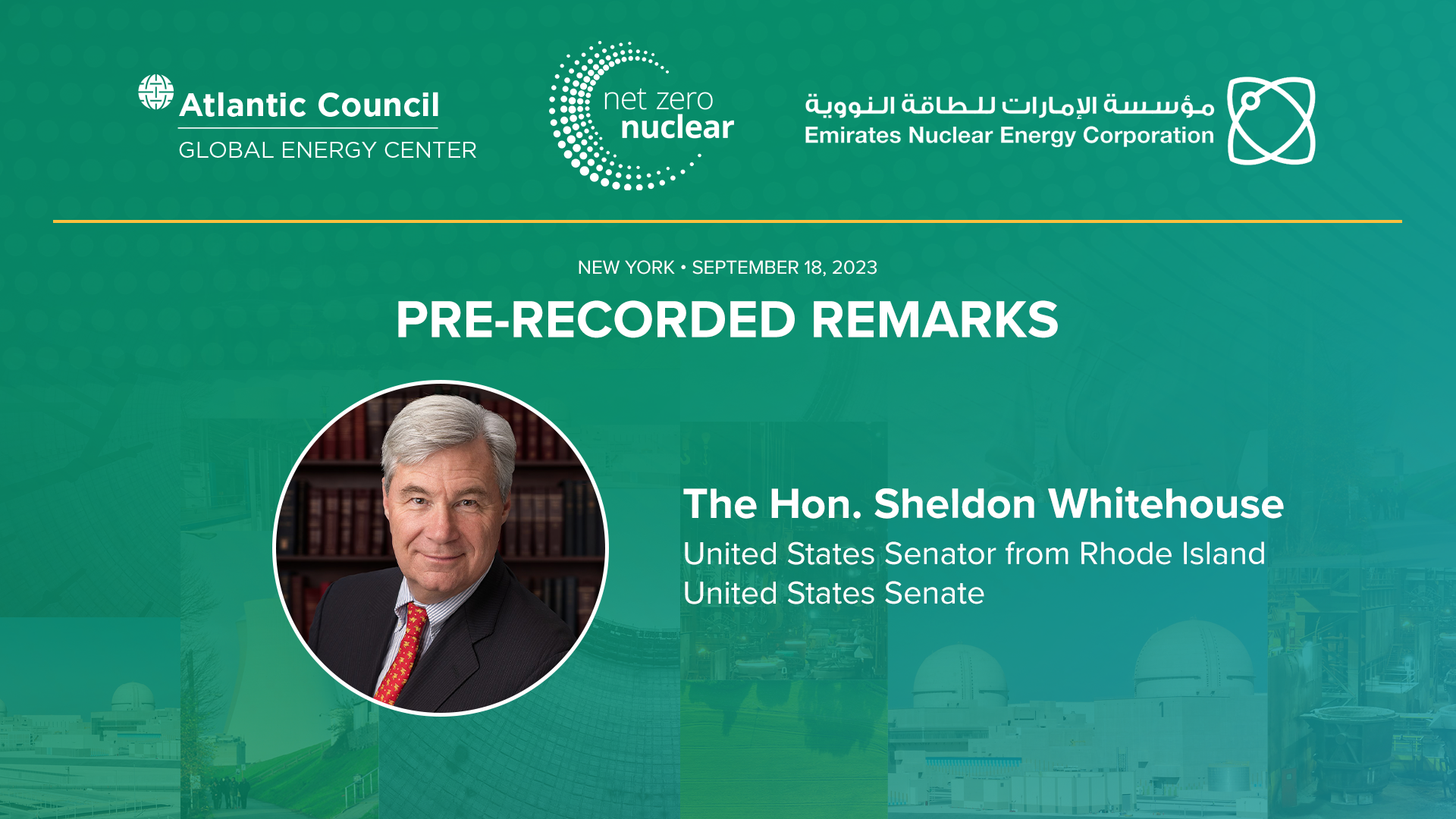 Pre-recorded remarks by Senator Sheldon Whitehouse