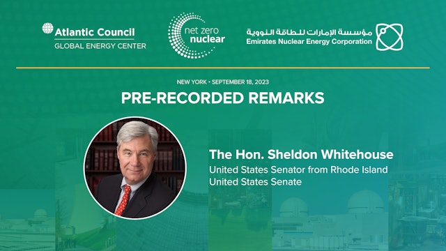 Pre-recorded remarks by Senator Sheldon Whitehouse