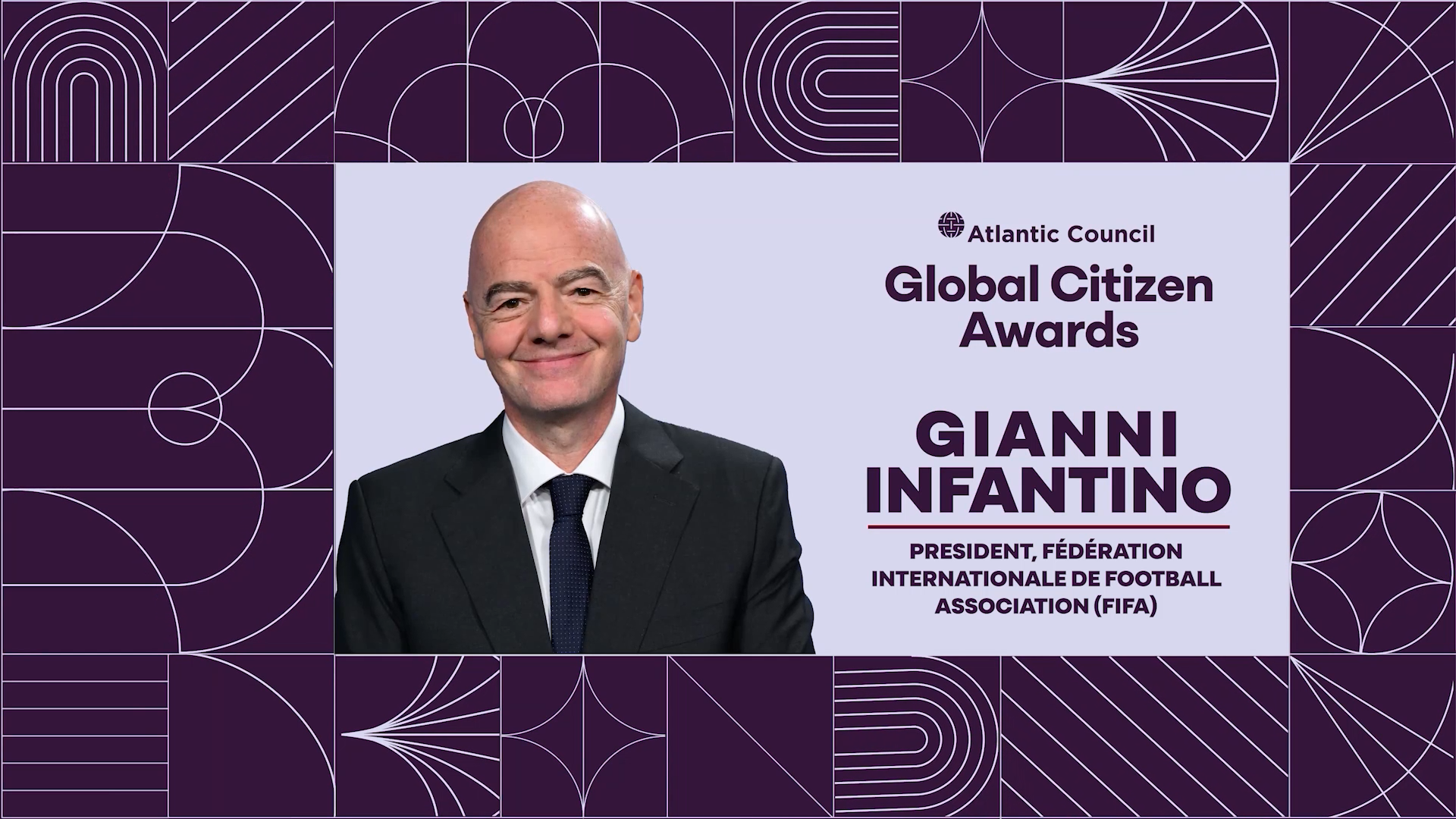 FIFA President Gianni Infantino receives the 2025 Global Citizen Award