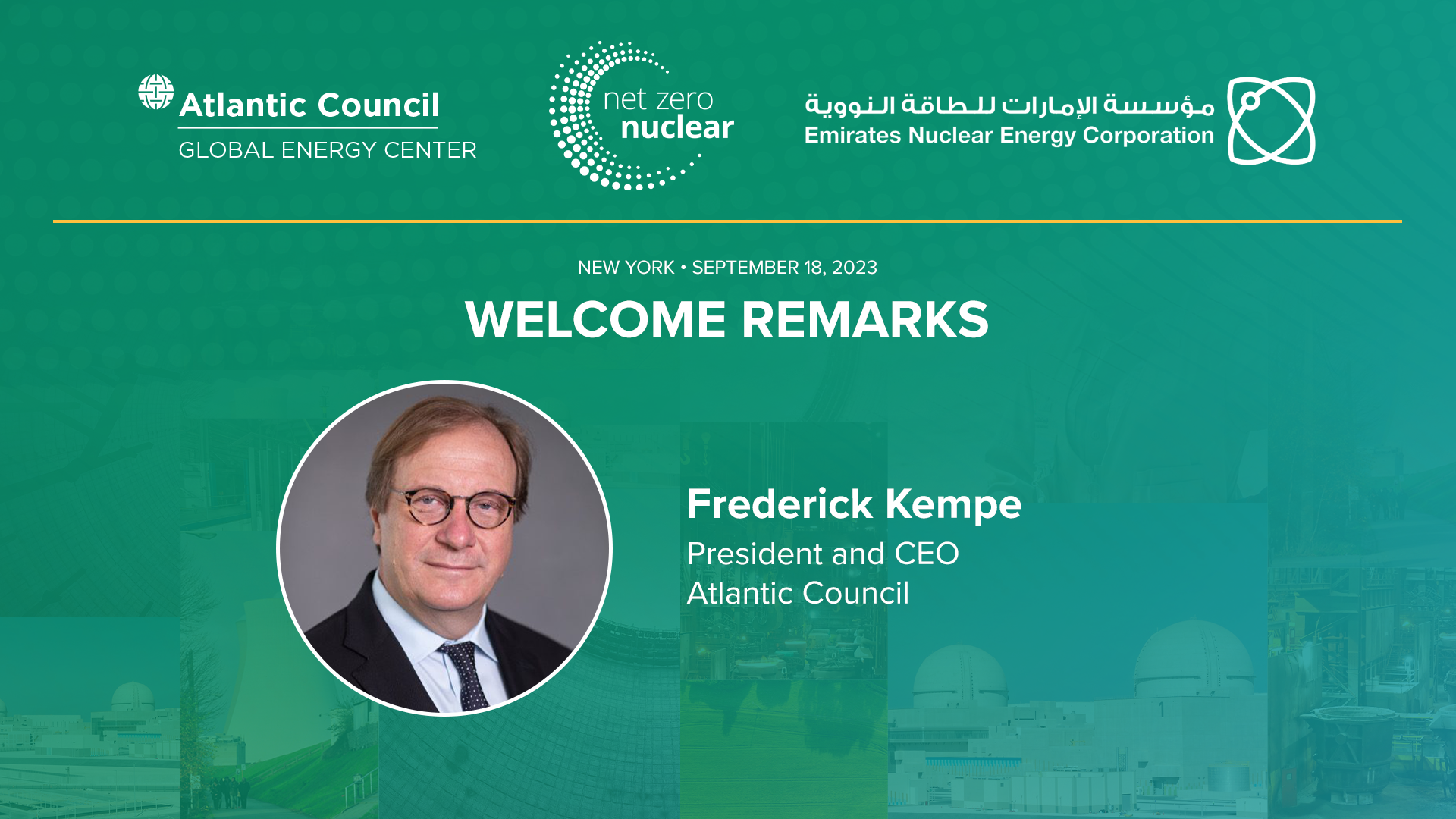 Welcome remarks by Fred Kempe