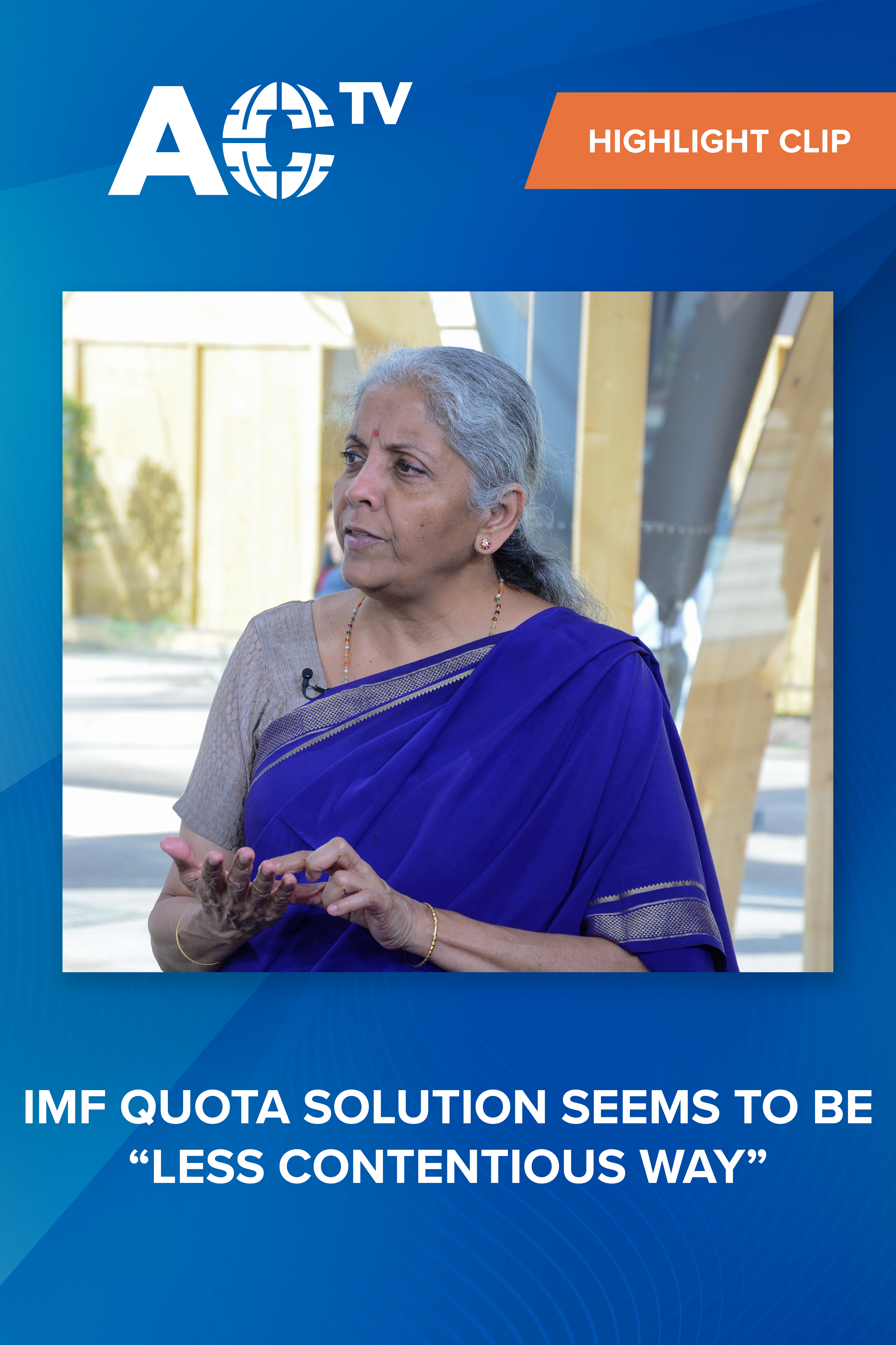 India's Finance Minister endorses immediate IMF quota solution