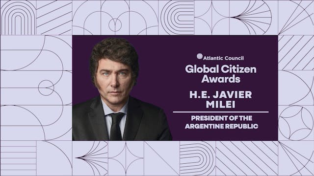 Javier Milei receives the 2025 Global...