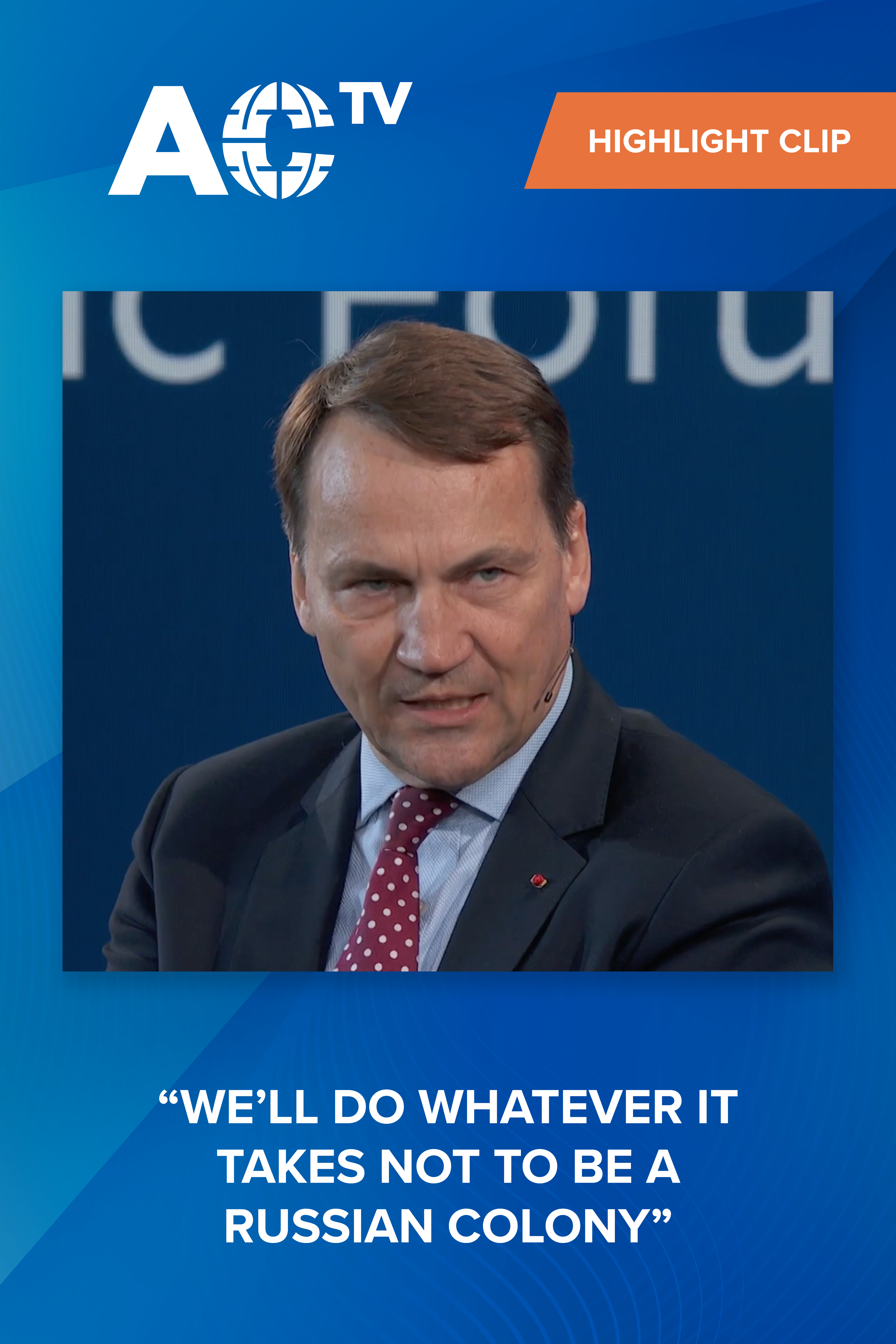 Poland's Foreign Minister at the NATO Public Forum