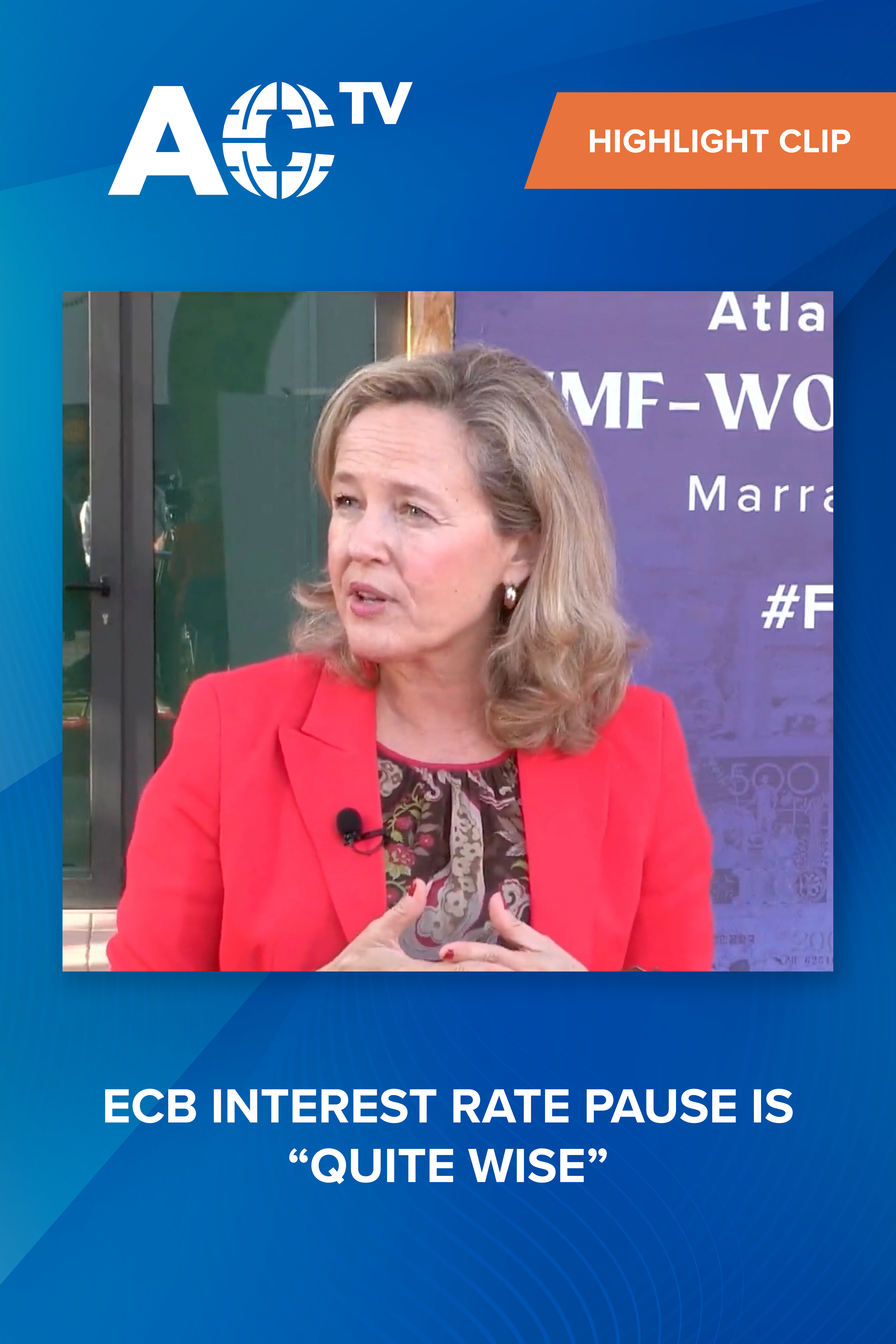 Spain's Economy Minister at IMF-World Bank meetings in Marrakesh