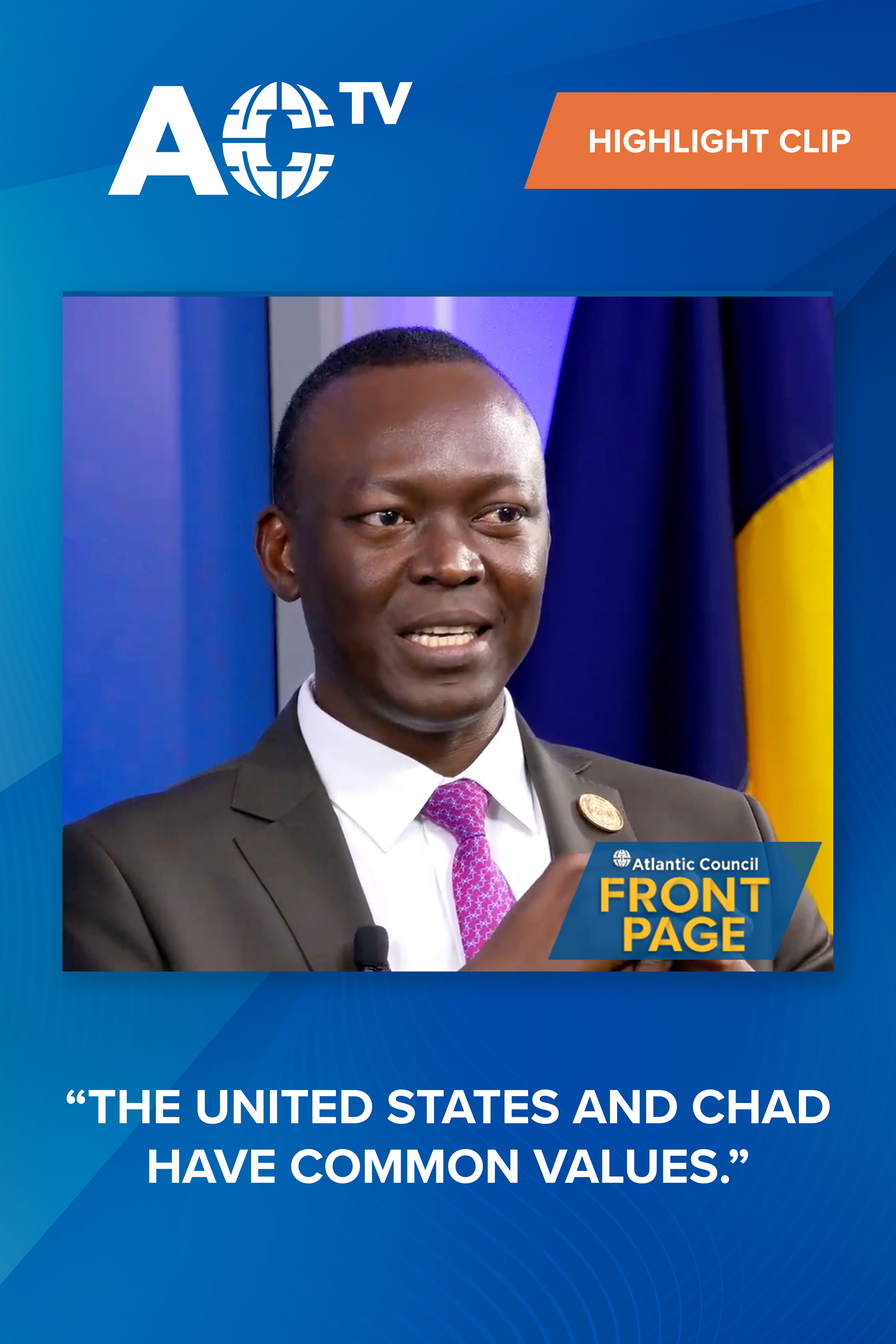 Chad's PM: "we expect support from an old democracy like the United States"