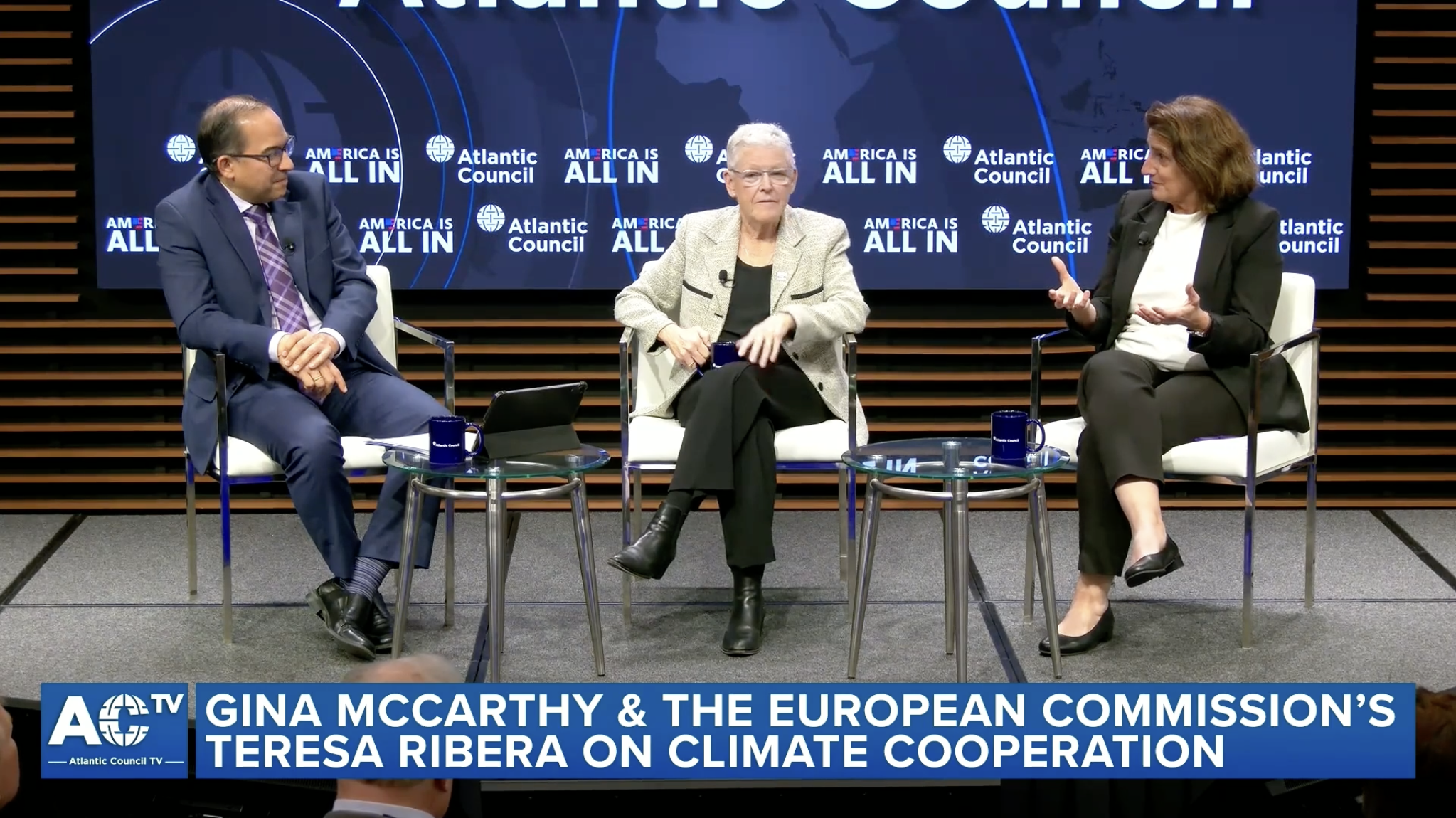 Gina McCarthy and the European Commission’s Teresa Ribera on climate cooperation