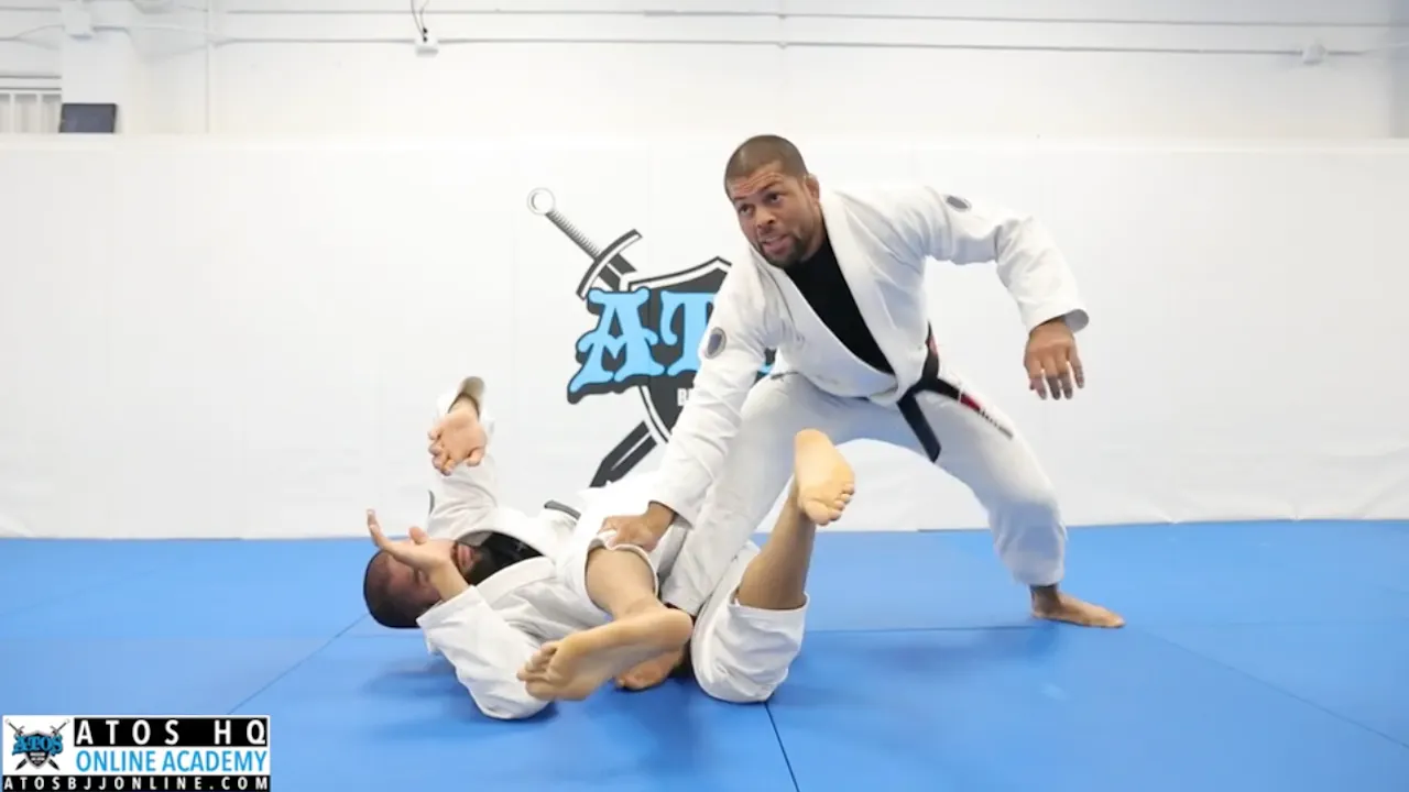 Stack Pass To Leg Drag Passing From 5050 - Andre Galvao - Atos BJJ OnDemand