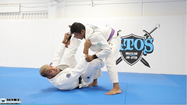 Collar Spider Guard Entry From Knee Cut Defense + Sweep