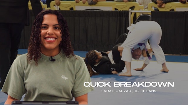 A Quick Breakdown On Sarah Galvao’s Arm Bar At The 2024 IBJJF Pans