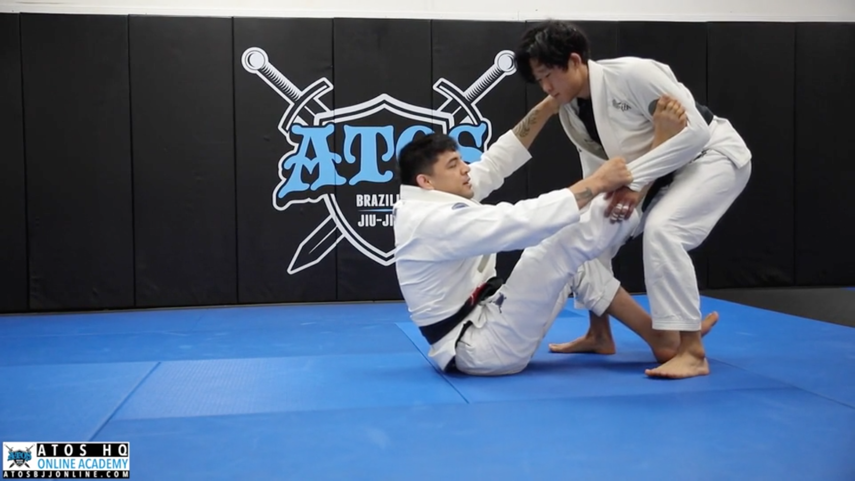 Collar Spider Guard to Modified X Guard Sweep + Half Guard Pass