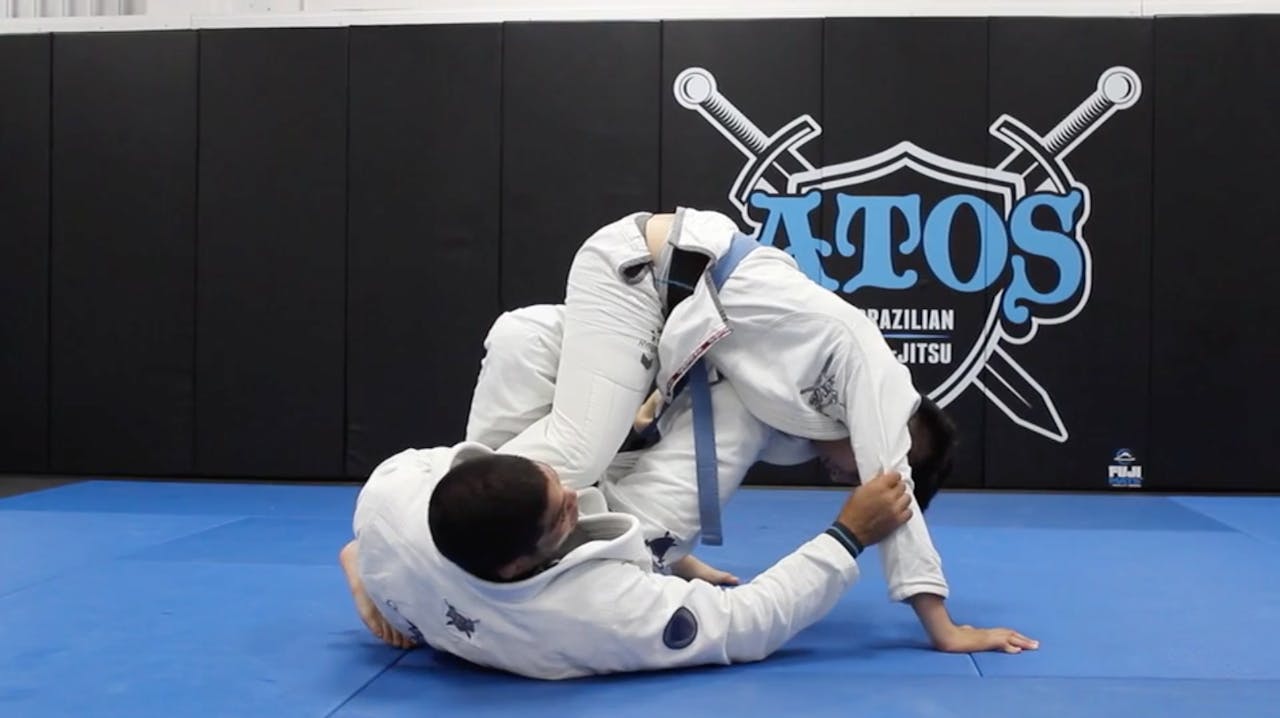 One Leg X Guard from DLR with Lasso + X Guard Sweep + Long Step Andre Galvao Atos BJJ OnDemand