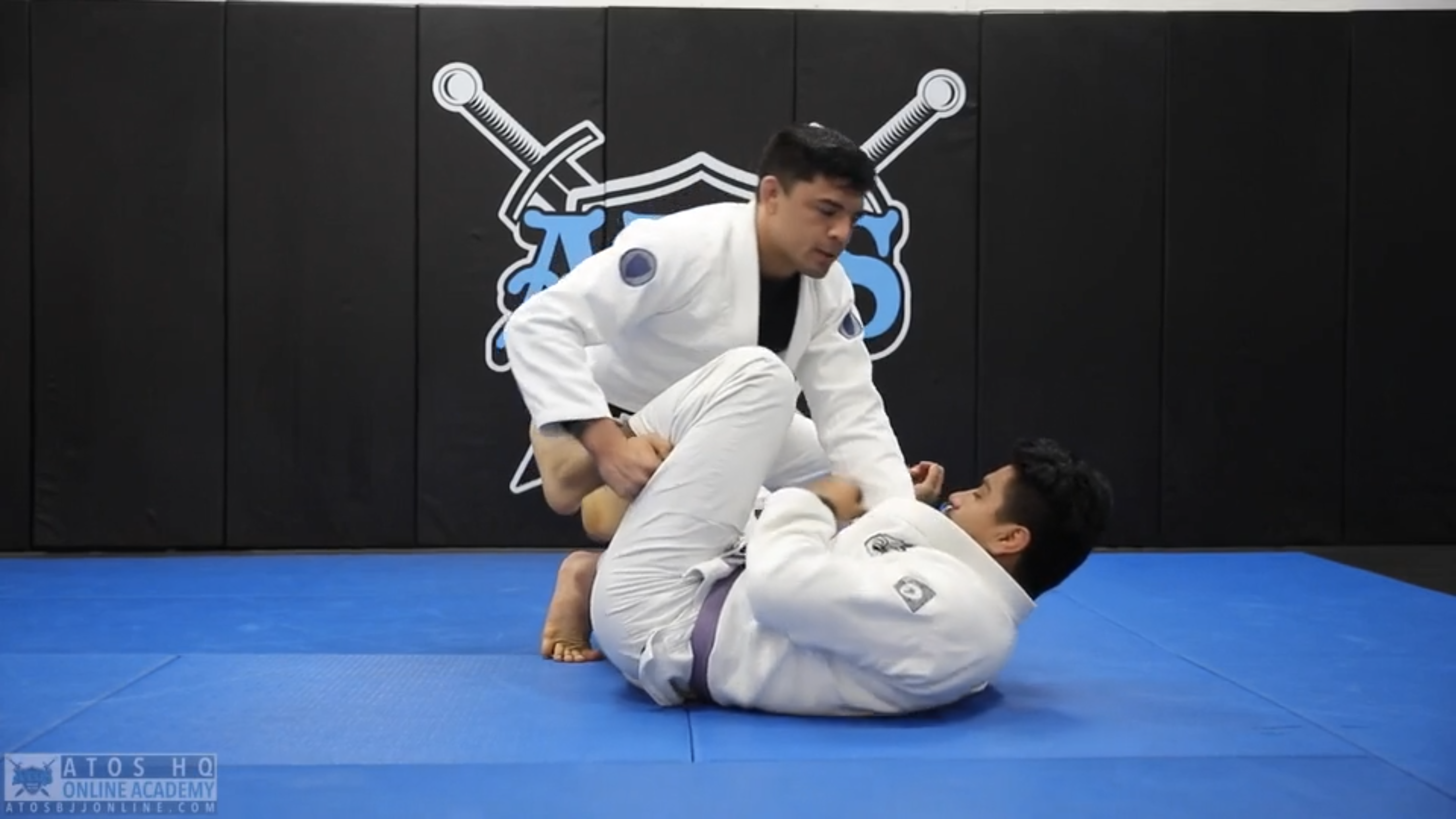 The Bear Hug Side Smash Pass From Half Guard Using Windshield Wiper Foot Work