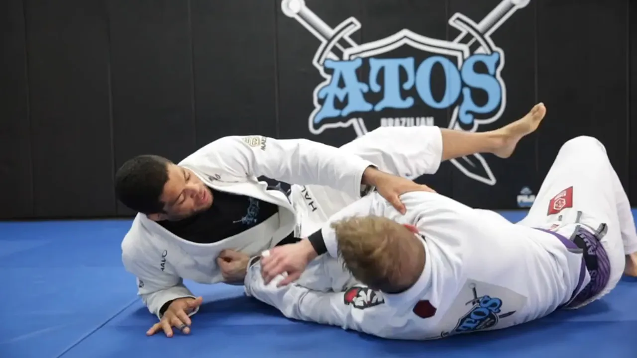 Sweep From De la Riva Lasso to Triangle - Andre Galvao - Atos BJJ OnDemand