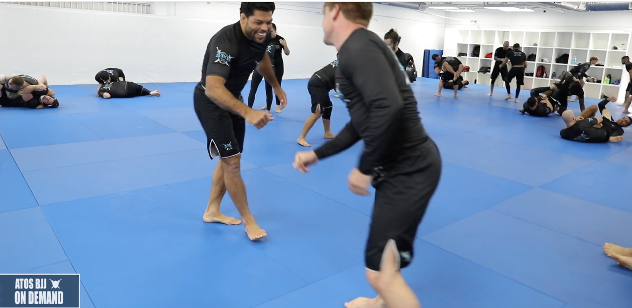 Andre Galvao Having Fun With His Wrestler Student