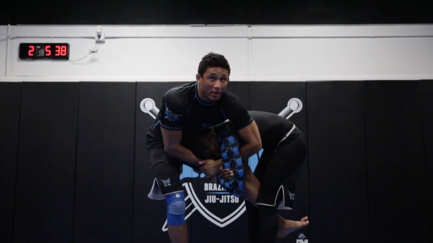 Single Leg Takedown Defense Using Kimura Trap + Arm Bar or Back Take