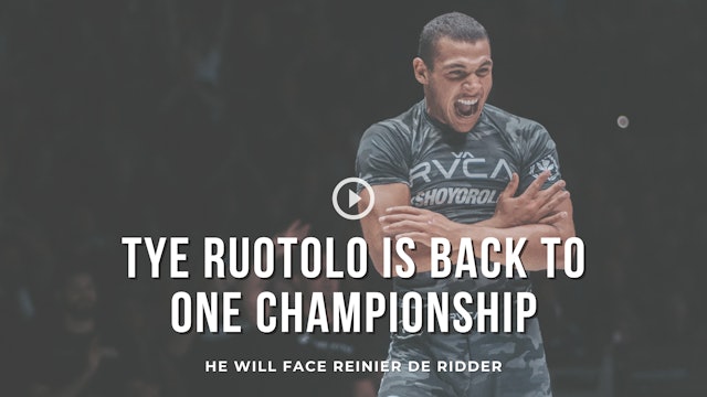 Tye Ruotolo Returns to ONE Championship In An Open-Weight Match