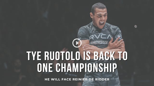 Tye Ruotolo Returns to ONE Championsh...