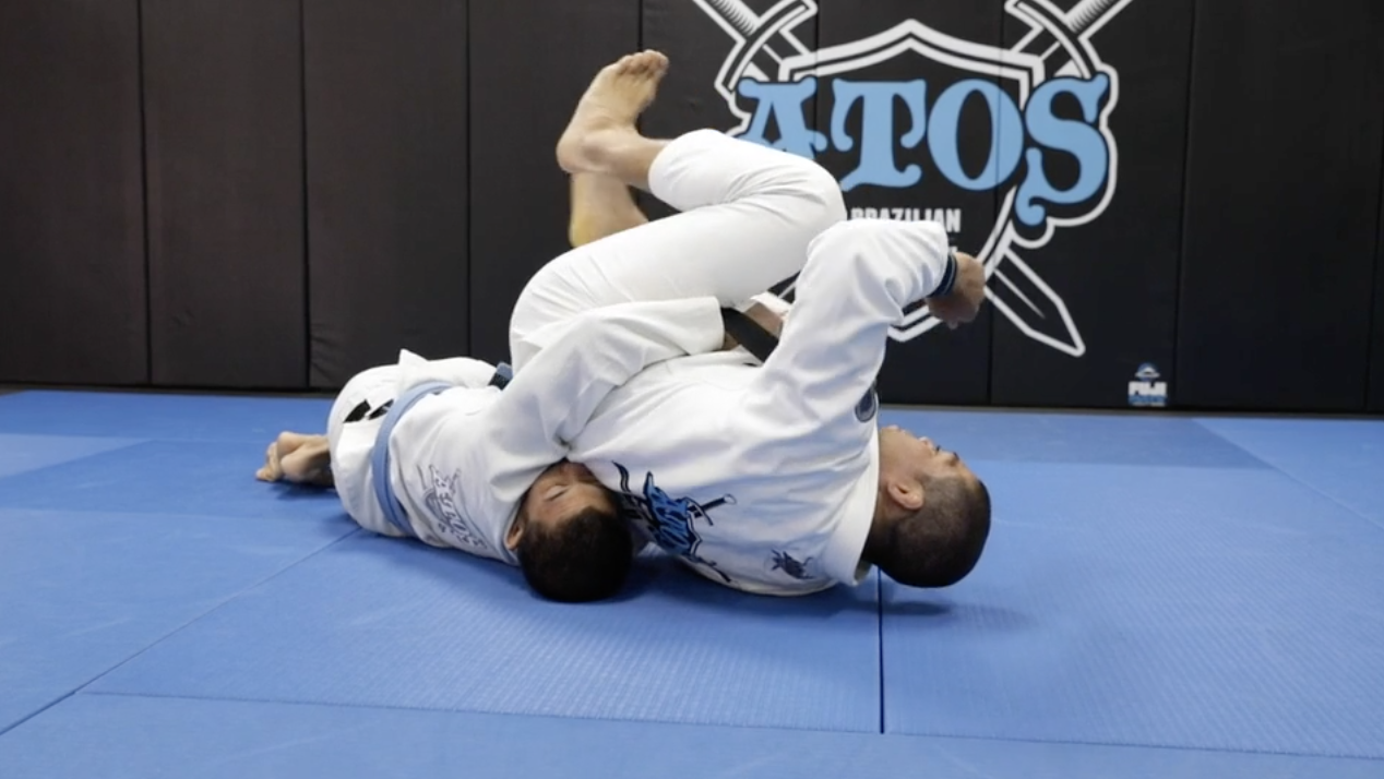 Back Body Lock Defense Using Hiza Guruma Takedown + Kimura Trap 