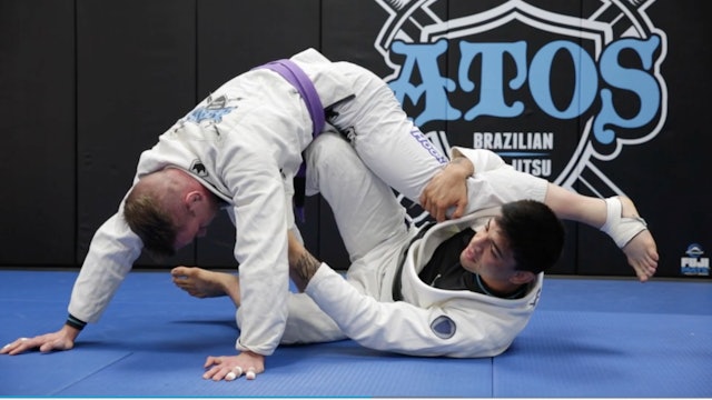 Z Guard Entry from Reverse De La Riva + Stand Up Sweep