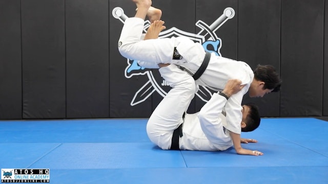 Single Leg X Entry from Hooks Guard to X Guard Sweep