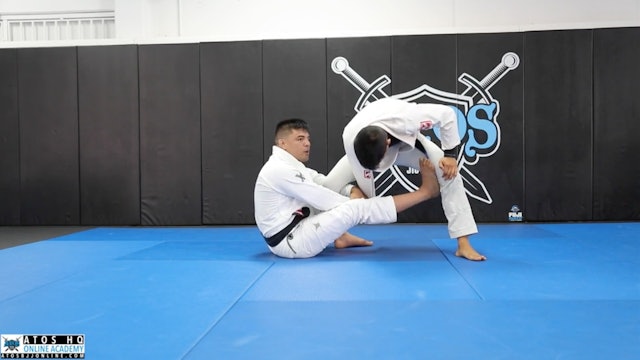 Sit Up Guard to Single Leg Using the Cross Grip + Sweep & Takedown Options