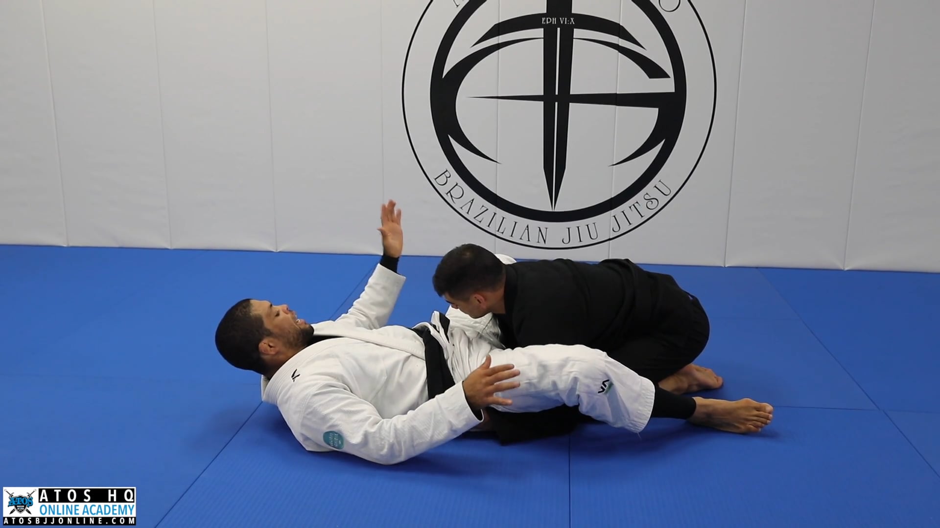 Stack Pass Defense using the Scissors Sweep + Crucifix Option