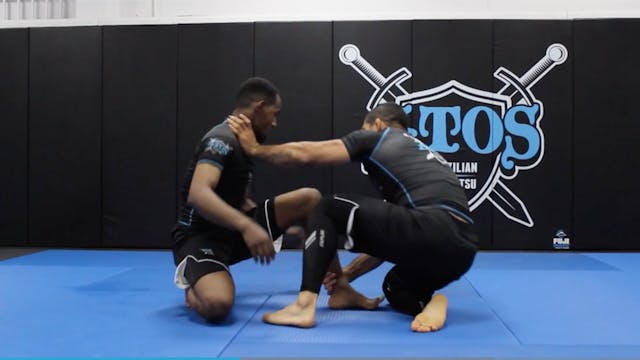 Throat Push Ankle Pick Sweep from Sit...