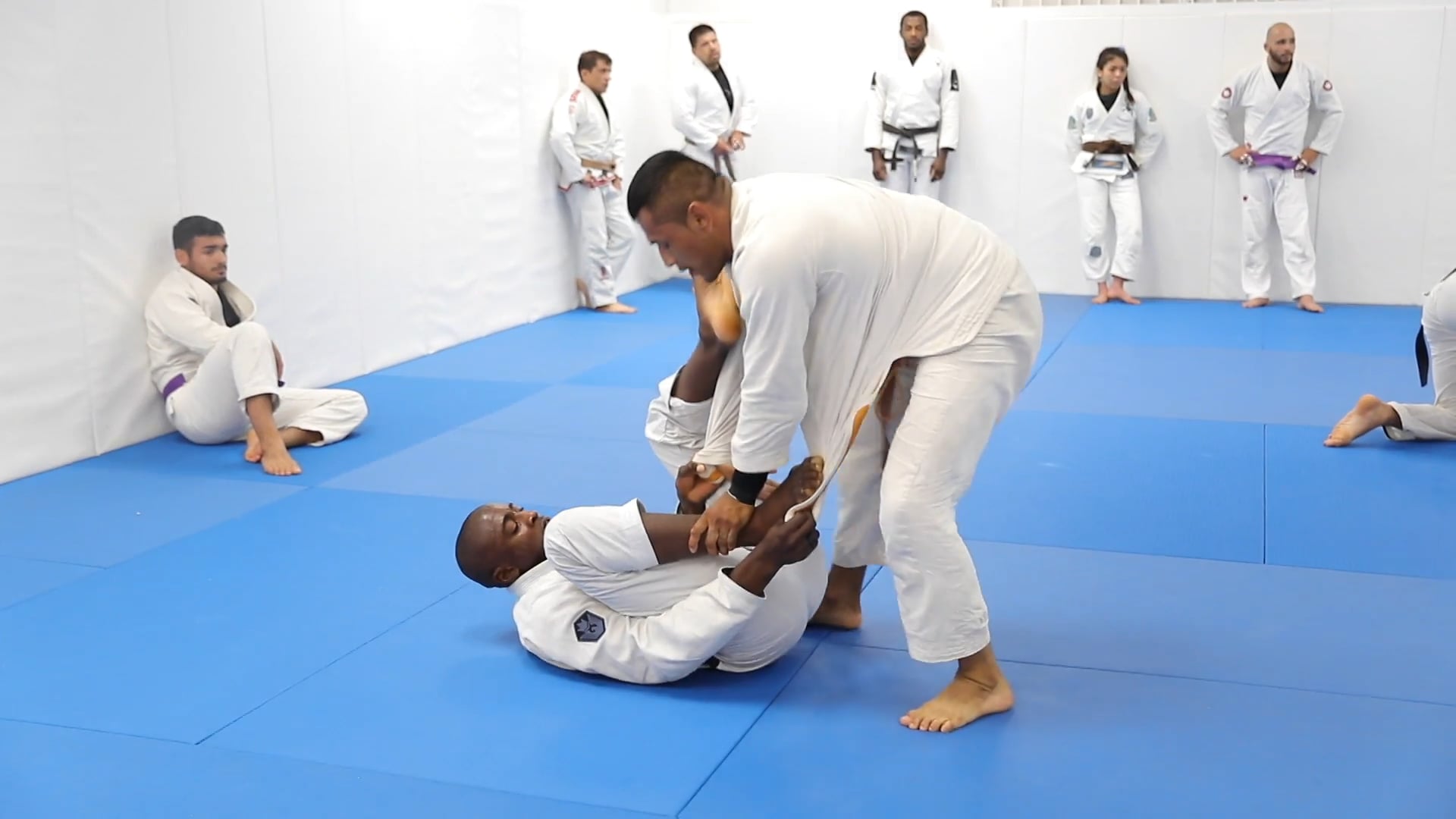 Competitors Going After Each Other During Comp Class At Atos Hq