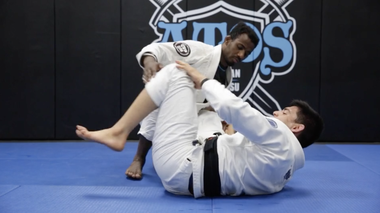 Triangle Attack From Tarantula Spider Guard Using the Shin To Shin Concept