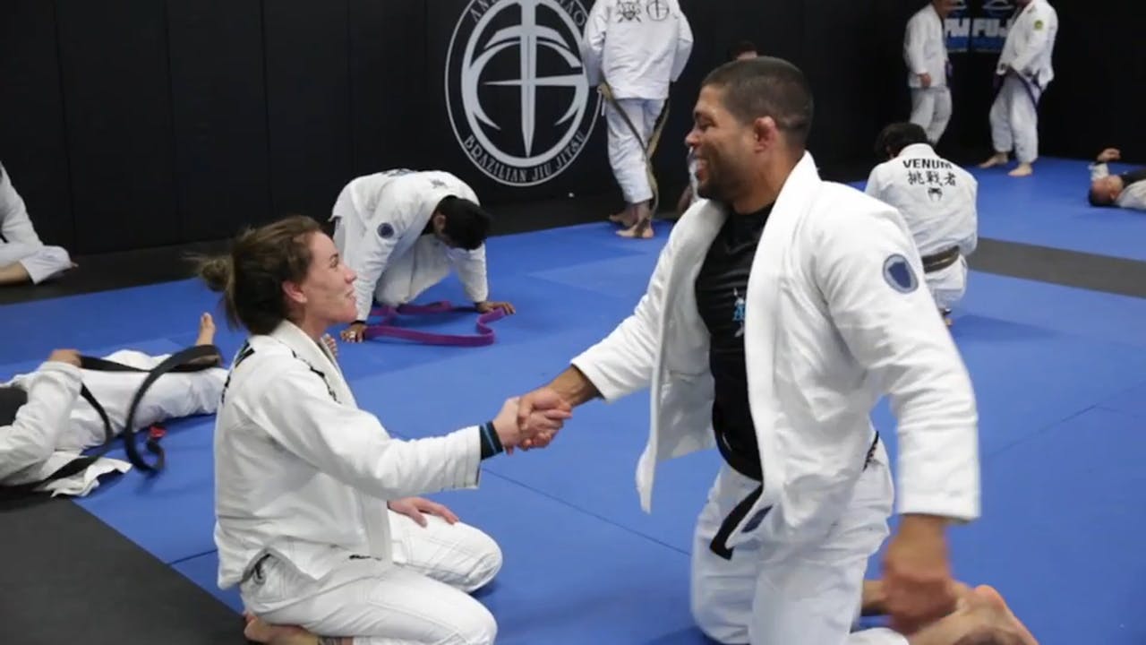 Andre Galvao vs black belt world champion Luiza Monteiro Sparring