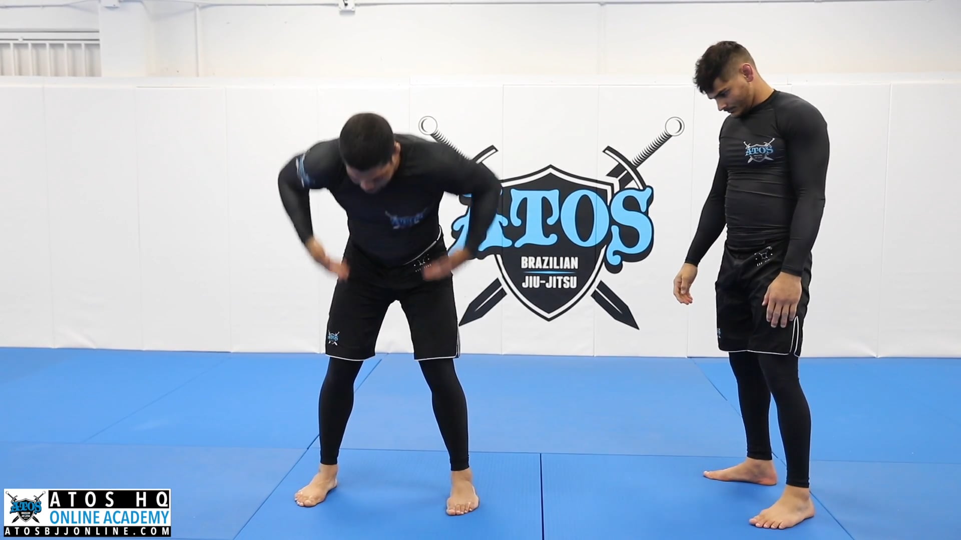 Front choke defense with hip throw 