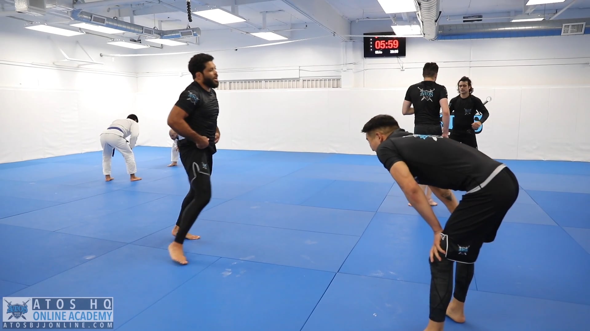 Andre Galvao Sparring with AJ Valles (Wrestler)