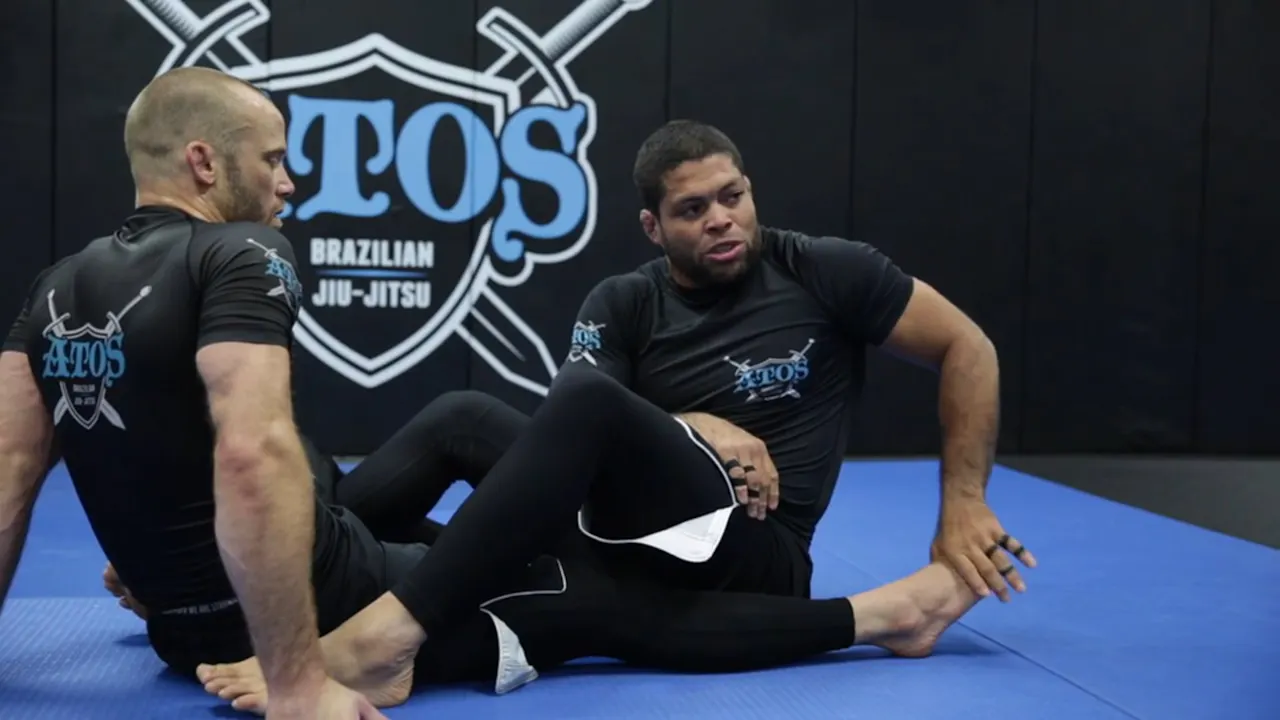 Sweep From De la Riva to Ankle Lock - Andre Galvao - Atos BJJ OnDemand