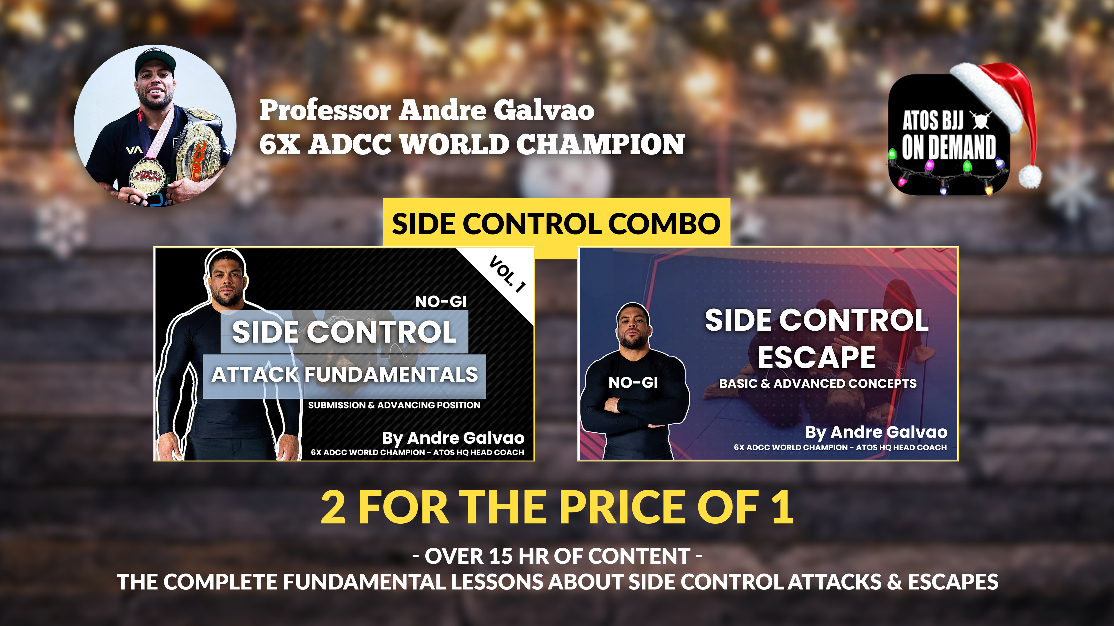📦COMBO: Side Control Attacks & Escapes by Andre Galvao 