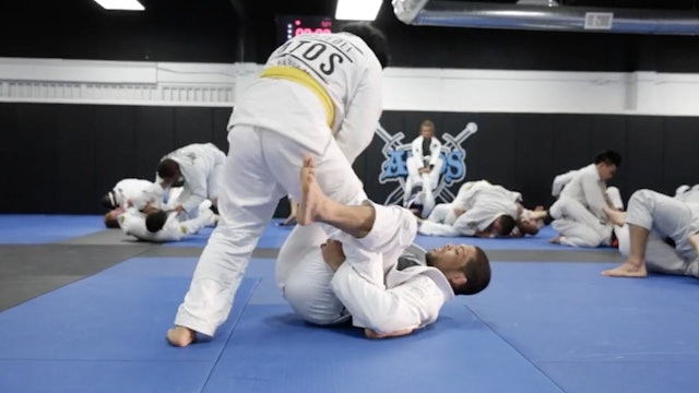 Sparring - professor Andre Galvao vs yellow belt Tevita Pinto