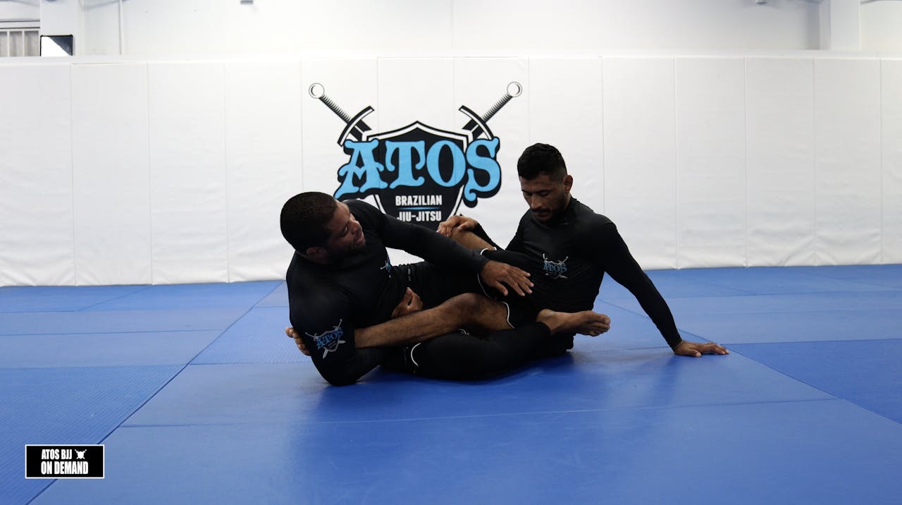 Modified X Guard Pull To Modified Ankle Lock Andre Galvao Atos Bjj