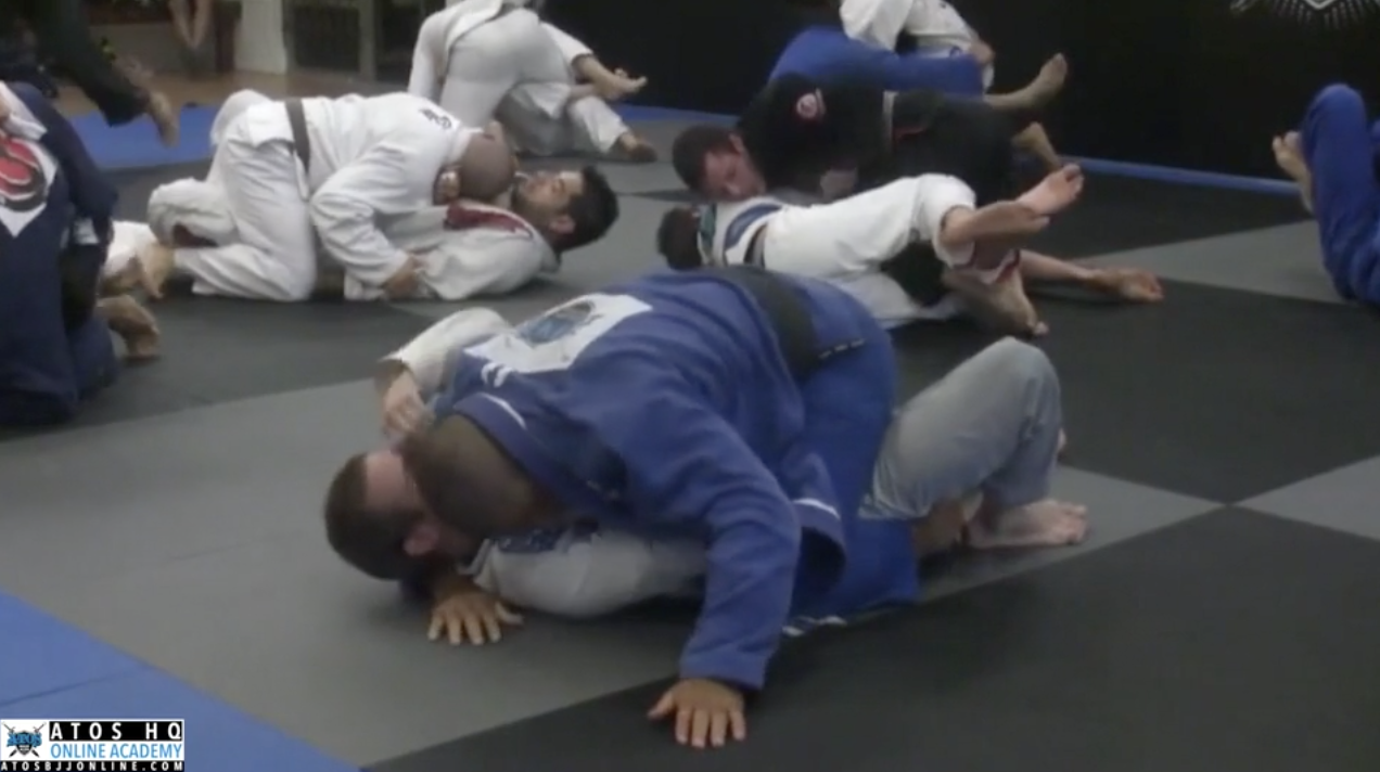 Galvao Rolling With A Brown Belt During 2014 Pan Camp at Old Atos HQ!