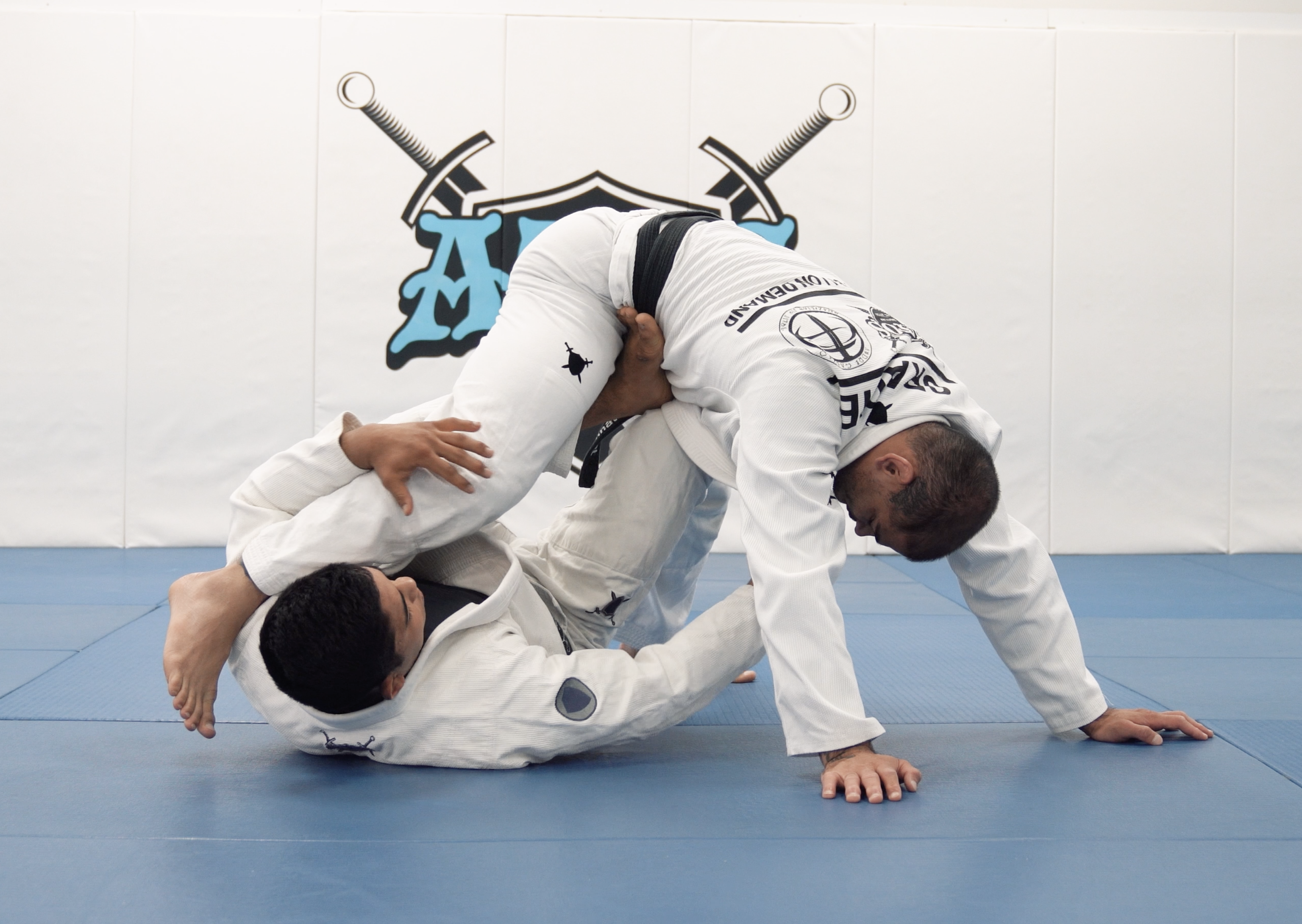Double Collar Guard Pull to Closed Guard + X Guard Sweep
