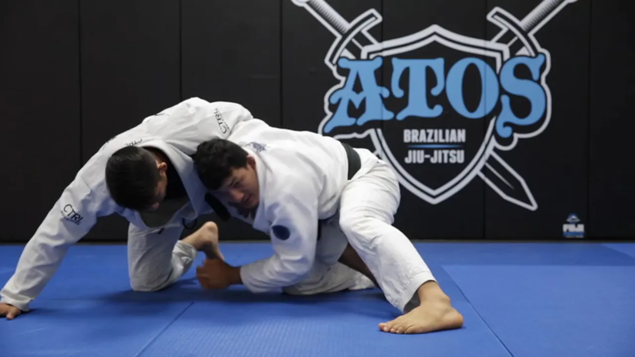 Sweep from Reverse De la Riva to Take Back - Lucas Barbosa - Atos BJJ ...
